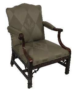18TH-CENTURY CHIPPENDALE MAHOGANY GAINSBOROUGH CHAIR, CIRCA 1790