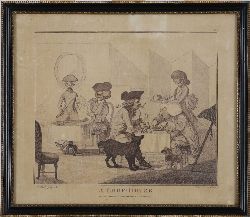 "A CHOP HOUSE", SATIRICAL PRINT AFTER ROWLANDSON