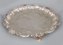 VICTORIAN SILVER SALVER, WEST & SON, DUBLIN