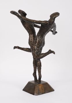 MODERNIST ABSTRACT BRONZE SCULPTURE
