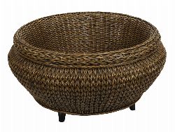 LARGE AND IMPRESSIVE WOVEN WICKER LOG BASKET