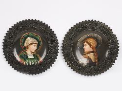 PAIR OF 19TH-CENTURY DUTCH PORTRAIT PLAQUES