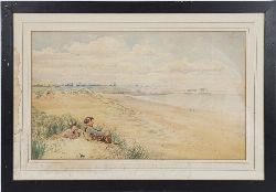SAMUEL PHILIPS JACKSON R. W. S. (1830 - 1904), ON THE SAND DUNES