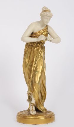 19TH-CENTURY ROYAL WORCESTER FIGURE OF A CLASSICAL MAIDEN