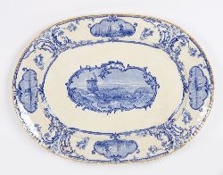 CAULDON BLUE AND WHITE MEAT PLATTER