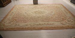 GRAND AUBUSSON CARPET, FRENCH, 19TH CENTURY