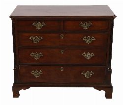 GEORGE III MAHOGANY AND CROSSBANDED CHEST
