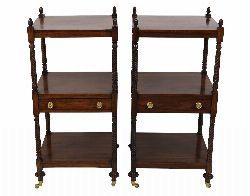 PAIR OF REGENCY CORK ROSEWOOD ETAGERES