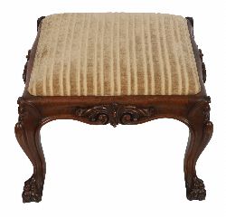 LARGE IRISH WILLIAM IV ROSEWOOD STOOL