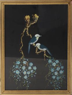 PAIR OF BIRD AND FLOWER PRINTS
