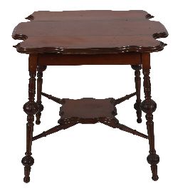 HICKS OF DUBLIN MAHOGANY CENTRE TABLE