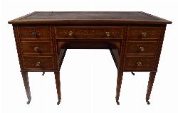 SIGNED EDWARDS & ROBERTS MARQUETRY DESK