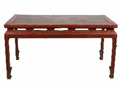 LARGE CHINESE QING LACQUERED SIDE TABLE