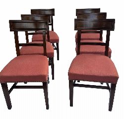 SET OF SIX GEORGE III MAHOGANY DINING CHAIRS
