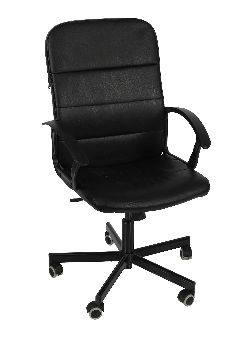 BLACK FAUX LEATHER OFFICE CHAIR