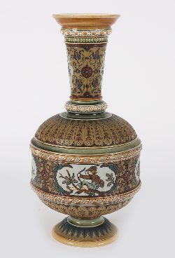 METTLACH STONEWARE VASE
