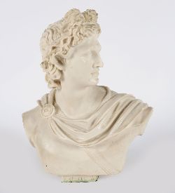 MUSEUM COMPOSITE MARBLE BUST OF APOLLO
