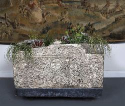 CARVED ISTRIAN STONE TROUGH, POSSIBLY ROMAN