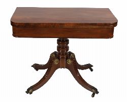 REGENCY MAHOGANY FOLD-OVER TEA TABLE