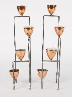 MODERN MULTI-TIER METAL TEA LIGHT HOLDER