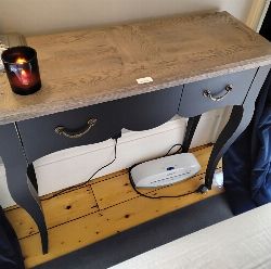 CONTEMPORARY LOUIS XV STYLE PAINTED CONSOLE TABLE