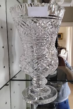 WITHDRAWN LARGE WATERFORD CRYSTAL FLARED VASE