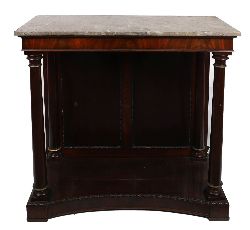 REGENCY MAHOGANY AND BRASS-MOUNTED CONSOLE TABLE