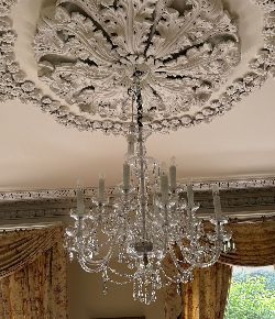 LARGE 12-BRANCH WATERFORD CRYSTAL CHANDELIER