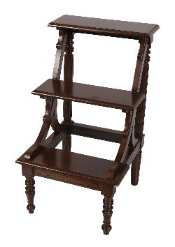 MAHOGANY LIBRARY STEPS