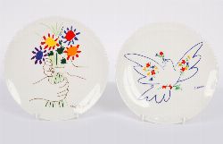 PAIR OF PICASSO CERAMIC PLATES