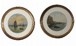 PAIR OF 19TH-CENTURY DUBLIN WATERCOLOURS