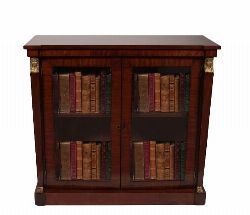 REGENCY MAHOGANY & EBONY INLAID BOOKCASE