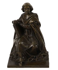 BRONZE FIGURE INSCRIBED "BOSSUET"