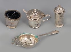 DUBLIN SILVER CONDIMENT SET, 1973