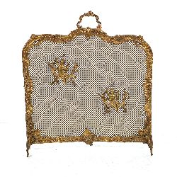 19TH-CENTURY ORMOLU FIRE SCREEN 