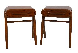 PAIR OF DESIGNER END TABLES