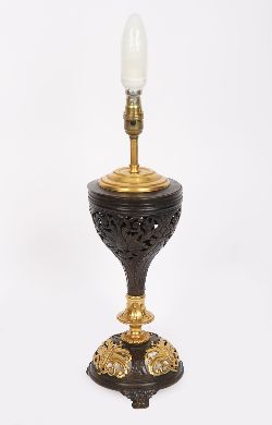 19TH-CENTURY ORMOLU TABLE LAMP