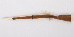 WALNUT AND IVORY RIFLE MODEL