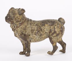 COLD-PAINTED BRONZE MODEL OF A PUG DOG