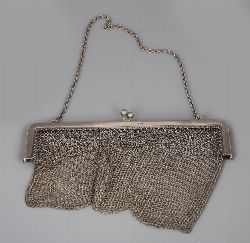SILVER MESH PURSE