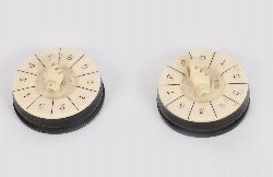 PAIR OF IVORY COUNTERS