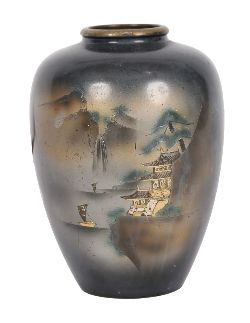 JAPANESE 19TH-CENTURY CLOISONNE VASE