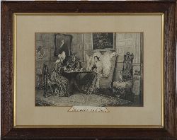 "SCANDAL AND TEA", SATIRICAL PRINT AFTER 19TH-CENTURY GENRE