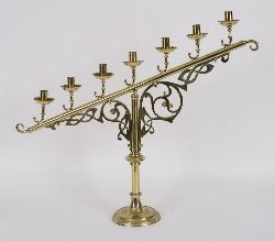 19TH-CENTURY BRASS LITURGICAL CANDELABRUM
