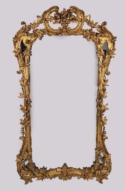 IMPORTANT 19TH-CENTURY ROCOCO GILTWOOD WALL MIRROR