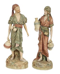 PAIR OF ROYAL DUX FIGURES