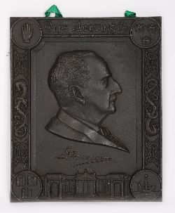 EARLY 20TH-CENTURY COMMEMORATIVE PLAQUE OF JOHN REDMOND, 1914