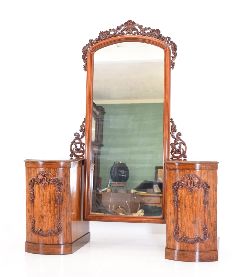 VICTORIAN MAHOGANY DRESSING TABLE WITH MIRROR