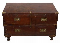REGENCY MAHOGANY CAMPAIGN CHEST