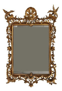 LATE 18TH-CENTURY CARVED GILTWOOD CHIPPENDALE PIER MIRROR